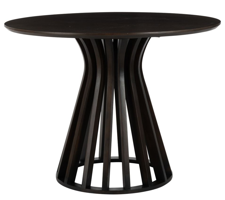 Table ronde en bois de manguier massif ELI Ø110 - Design naturel et lumineux - Photo n°1