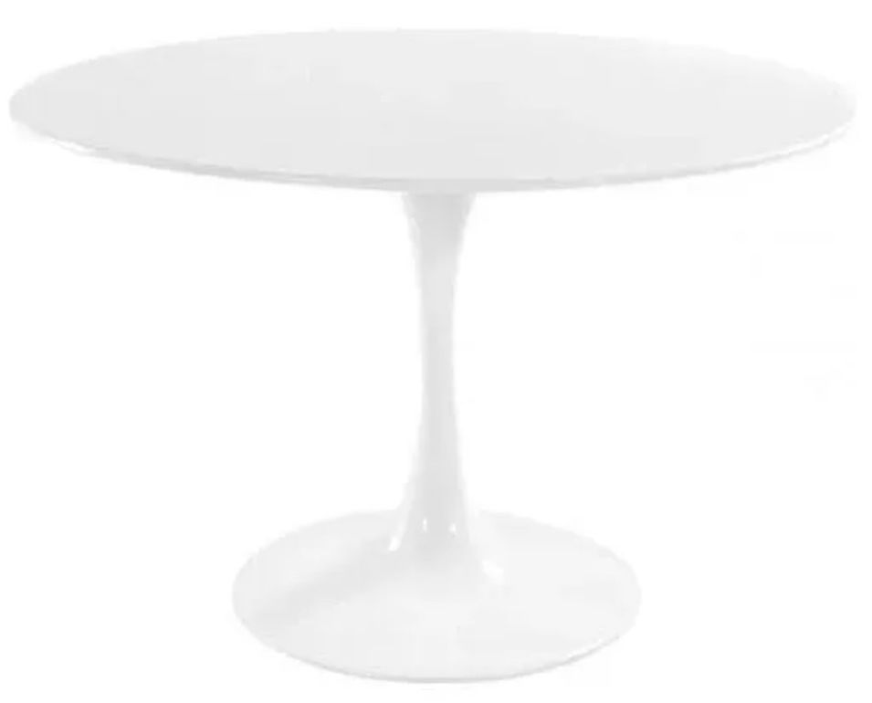 Table ronde laquée blanc PETALE - Ø90 cm - Photo n°1