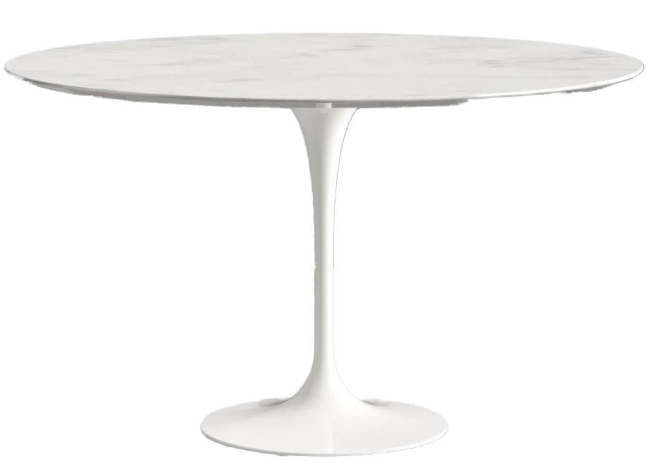 Table ronde tulipe plateau en marbre - Collection haut de gamme - Photo n°1