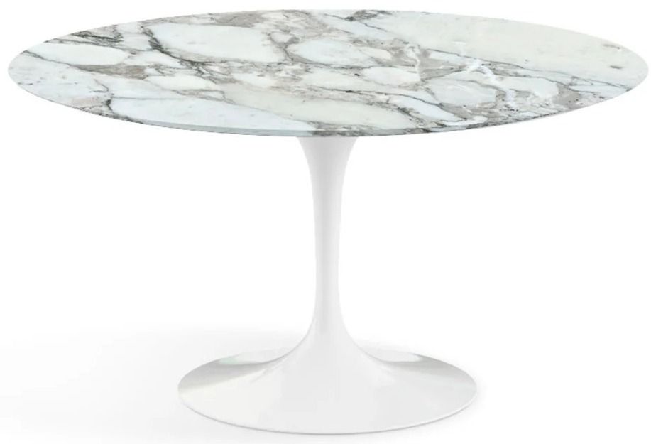 Table ronde tulipe plateau en marbre - Collection haut de gamme - Photo n°1