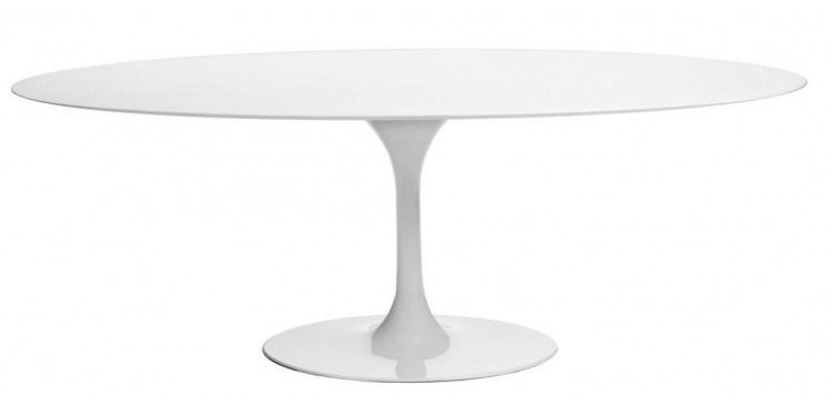 Table tulipe ovale extensible plateau stratifié - Collection haut de gamme - Photo n°1