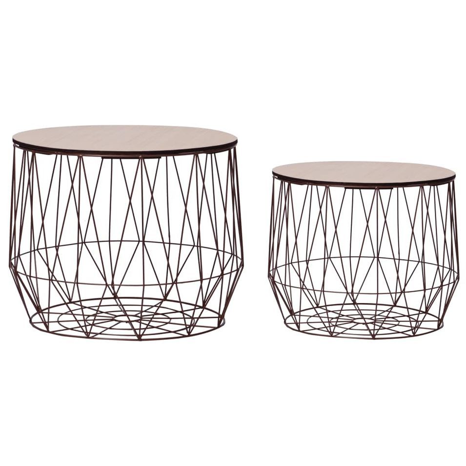 Tables basses 2 pcs Cuivre - Photo n°1