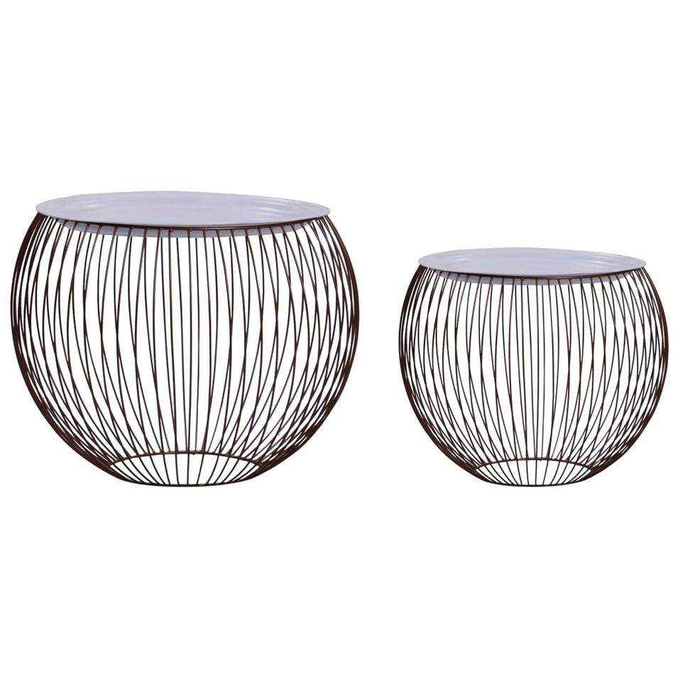 Tables basses 2 pcs Doré - Photo n°1