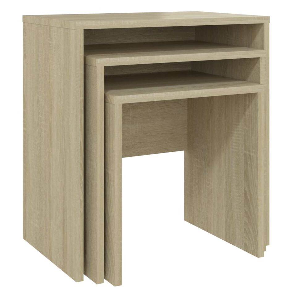 Tables basses gigognes 3 pcs Chêne sonoma Triza - Photo n°1