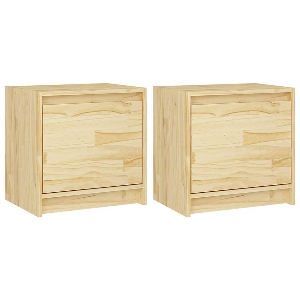 Tables de chevet 2 pcs 40x30,5x40 cm Bois de pin massif 2 - Photo n°1