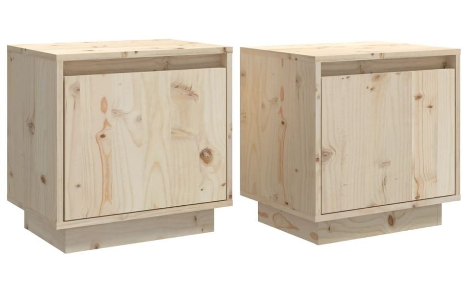 Tables de chevet 2 pcs 40x30x40 cm Bois de pin solide - Photo n°1
