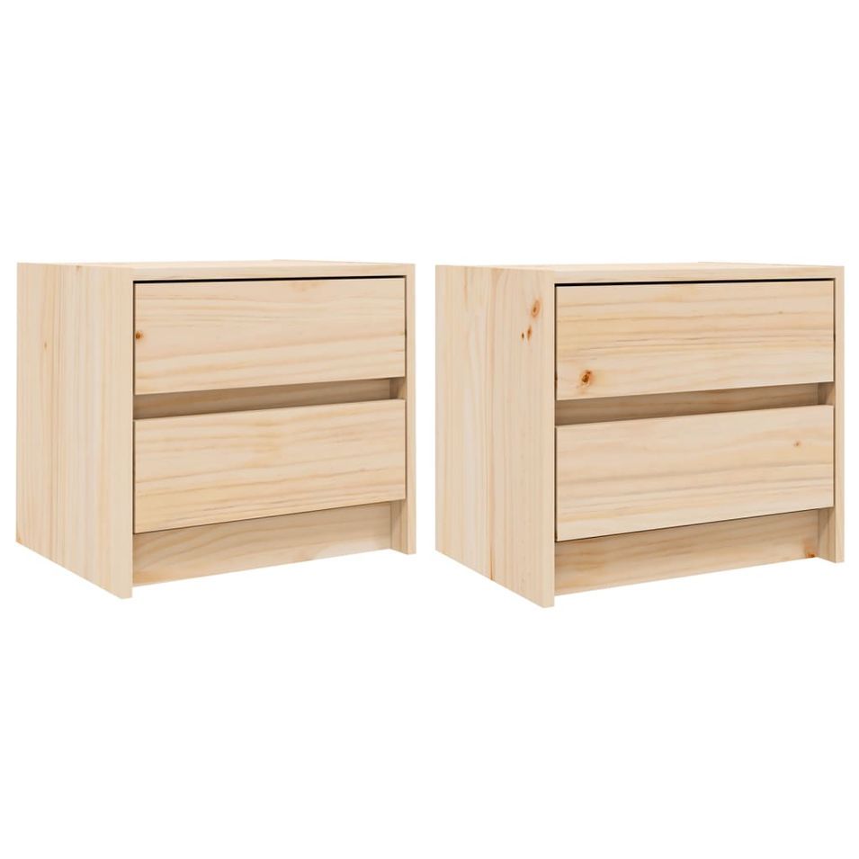 Tables de chevet 2 pcs 40x31x35,5 cm bois de pin massif - Photo n°1
