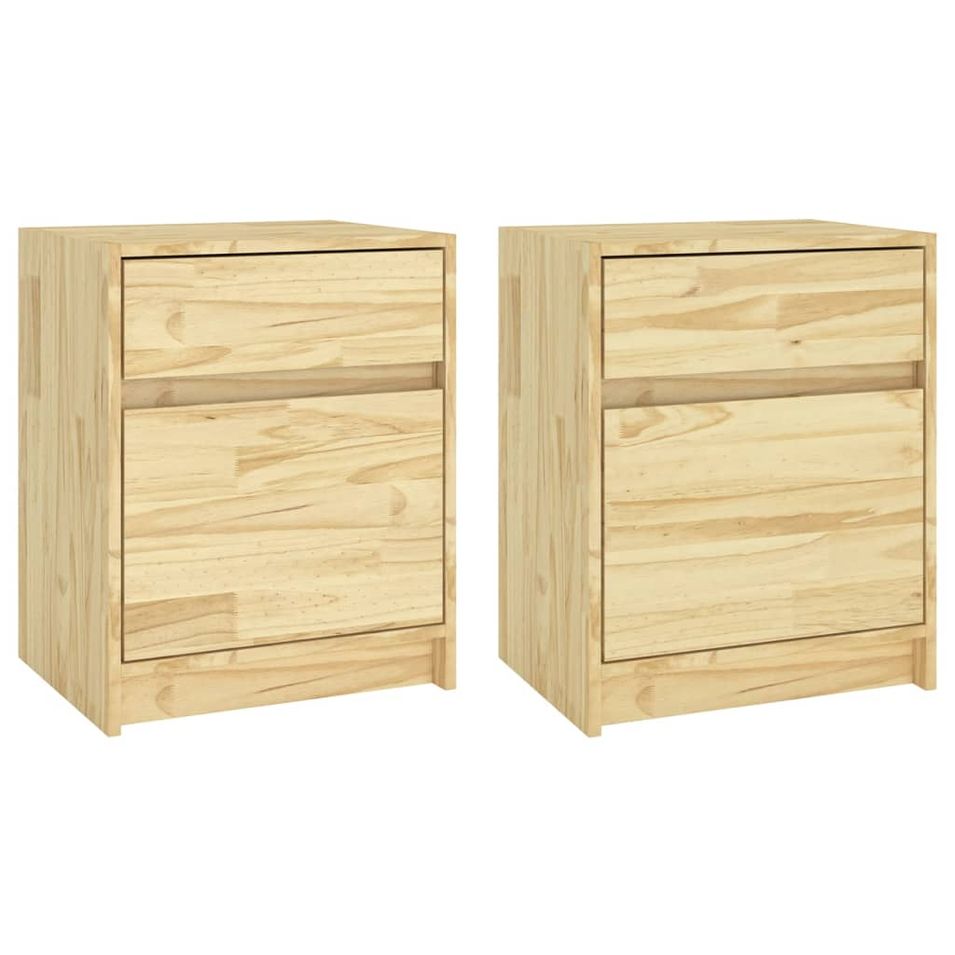 Tables de chevet 2 pcs 40x31x50 cm Bois de pin massif - Photo n°1