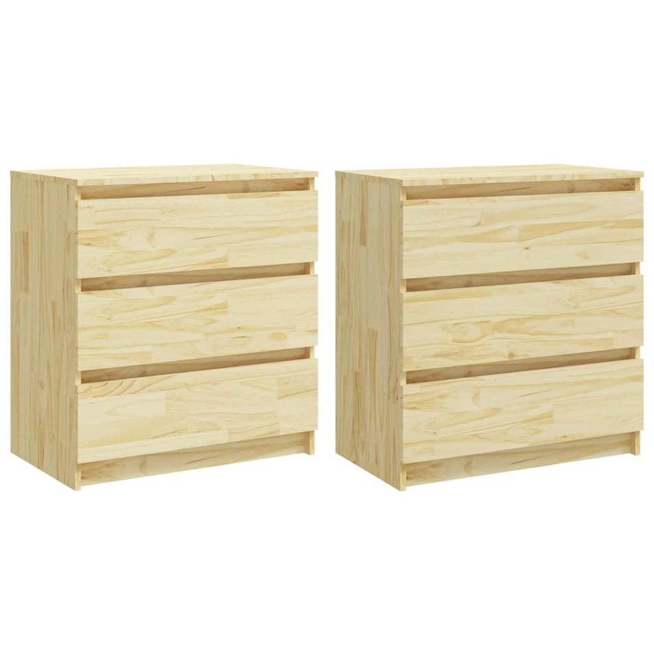 Tables de chevet 2 pcs 60x36x64 cm Bois de pin massif - Photo n°1