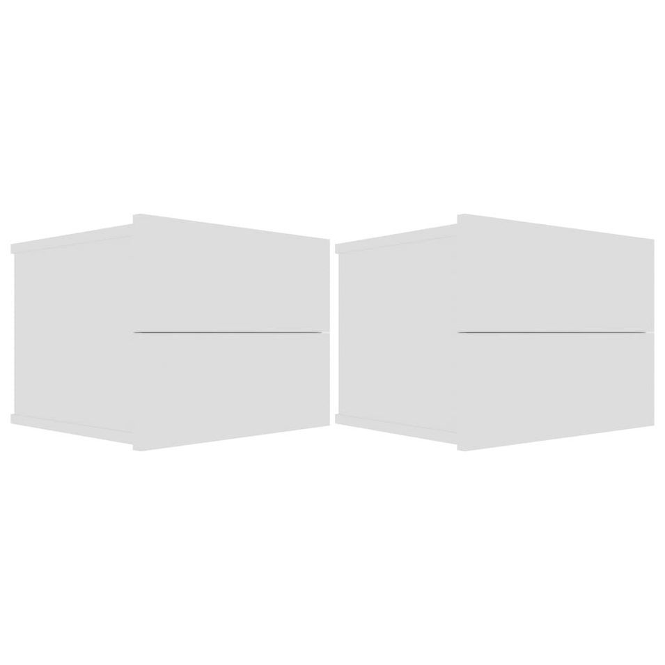 Tables de chevet 2 pcs Blanc 40 x 30 x 30 cm - Photo n°1