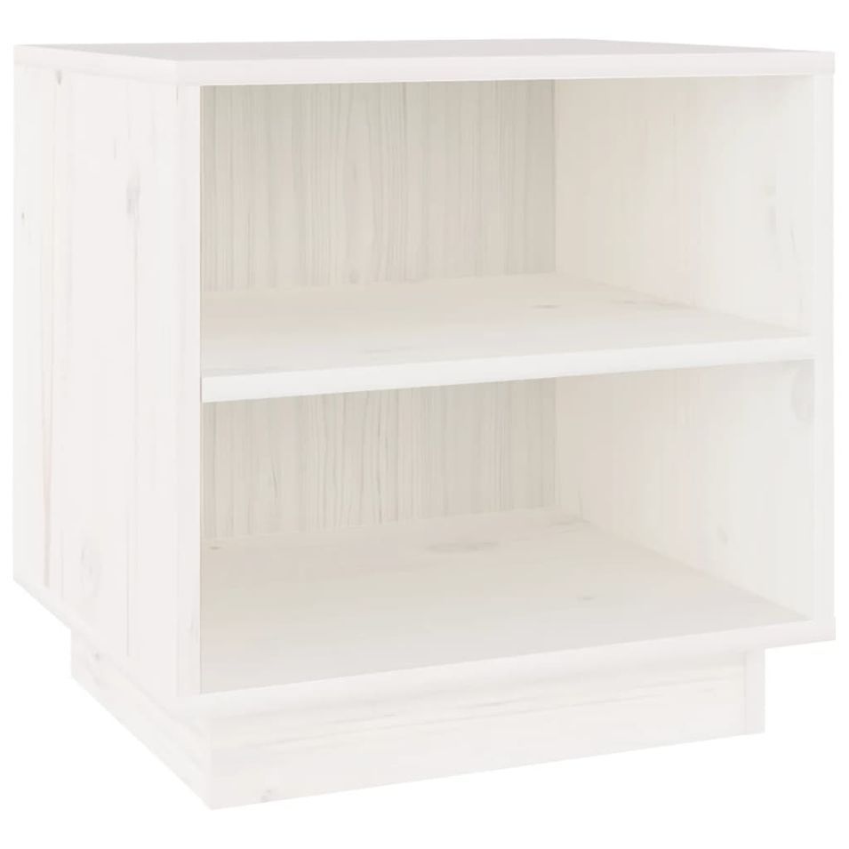 Tables de chevet 2 pcs Blanc 40x34x40 cm Bois de pin solide - Photo n°1