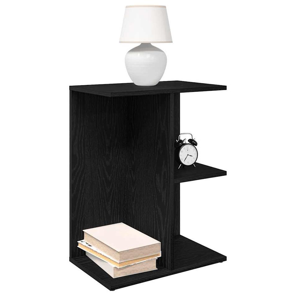 Tables de chevet 2 pcs chêne noir 46,5x29x61 cm bois ingénierie - Photo n°1