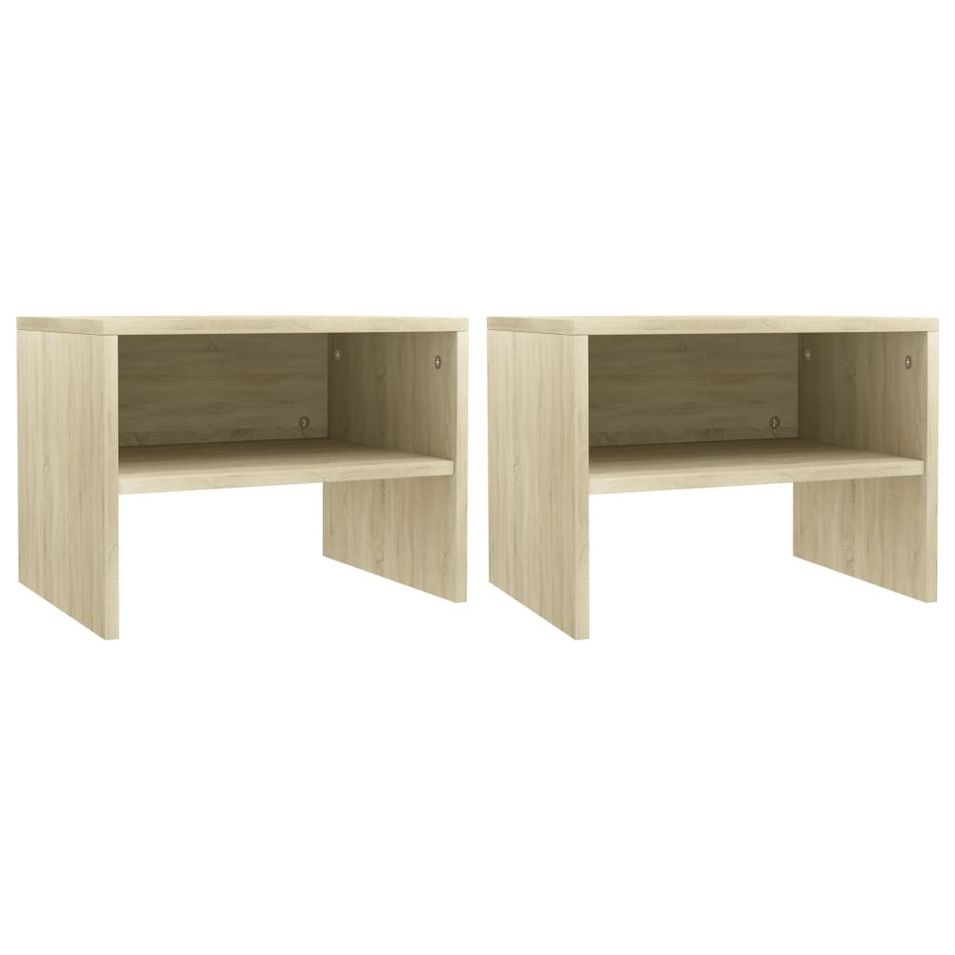 Tables de chevet 2 pcs Chêne sonoma 40 x 30 x 30 cm - Photo n°1
