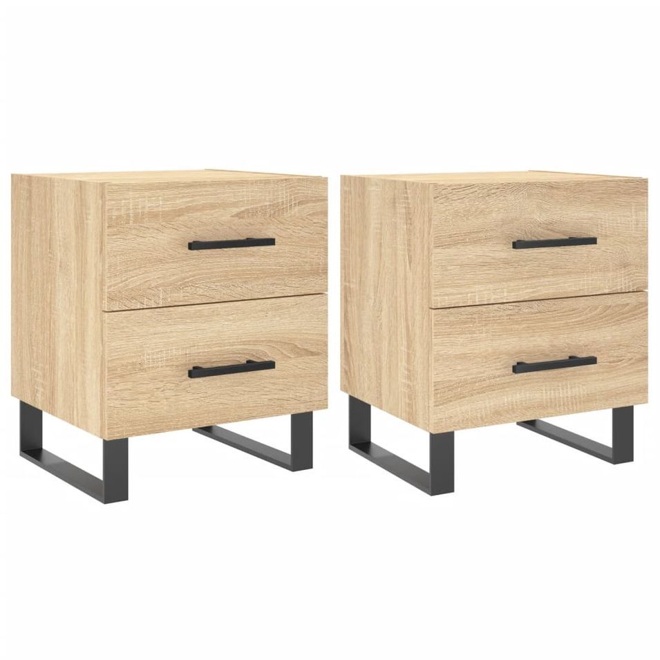 Tables de chevet 2 pcs chêne sonoma 40x35x47,5 cm - Photo n°1
