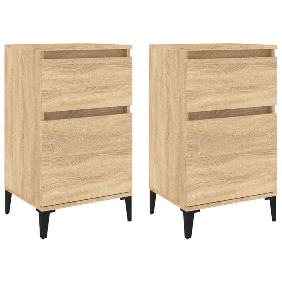 Tables de chevet 2 pcs chêne sonoma 40x35x70 cm - Photo n°1