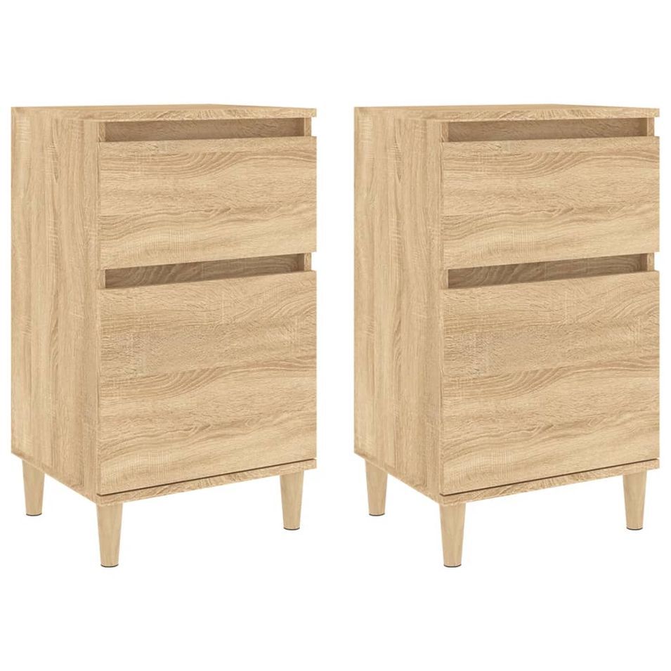 Tables de chevet 2 pcs chêne sonoma 40x35x70 cm - Photo n°1