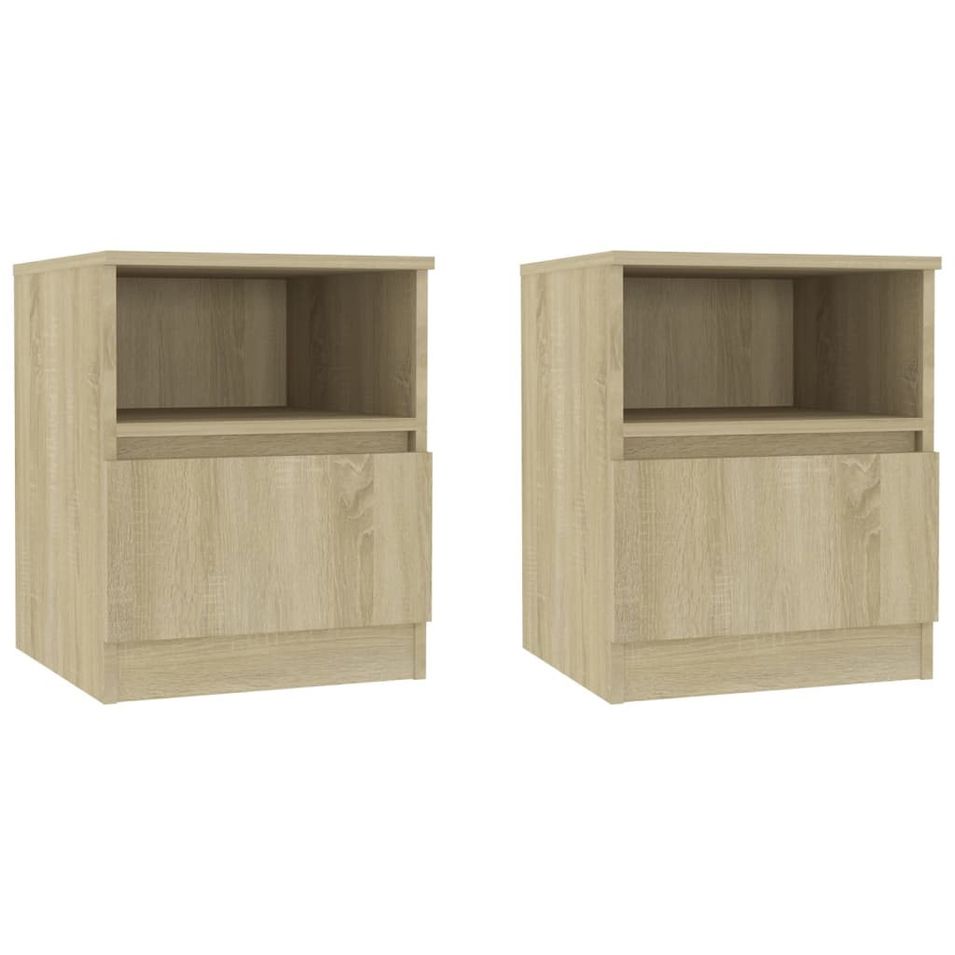 Tables de chevet 2 pcs Chêne sonoma 40x40x50 cm 2 - Photo n°1