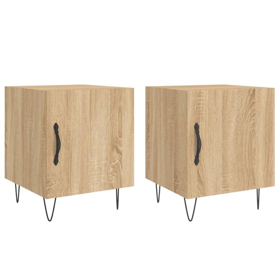 Tables de chevet 2 pcs chêne sonoma 40x40x50 cm bois ingénierie - Photo n°1