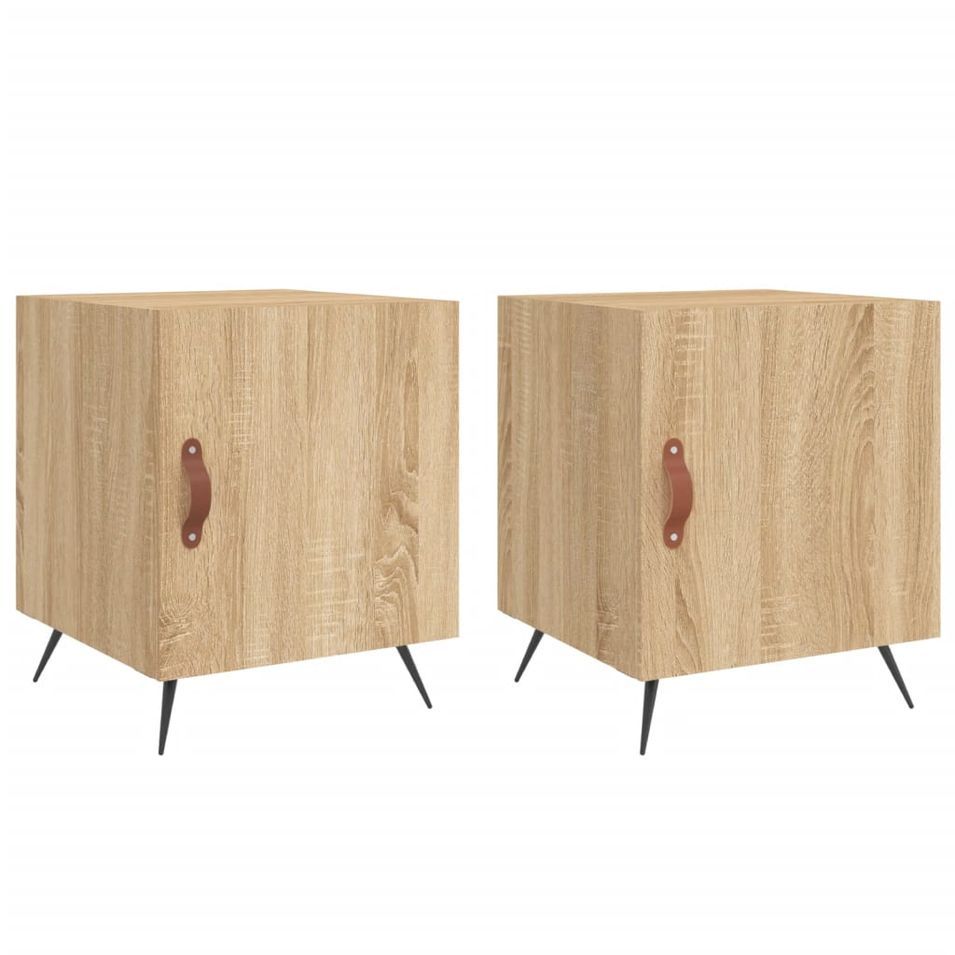 Tables de chevet 2 pcs chêne sonoma 40x40x50 cm bois ingénierie - Photo n°1