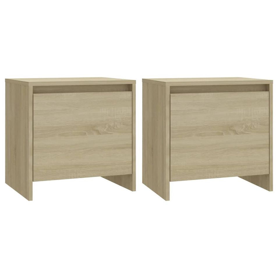 Tables de chevet 2 pcs Chêne sonoma 45x34x44,5 cm - Photo n°1