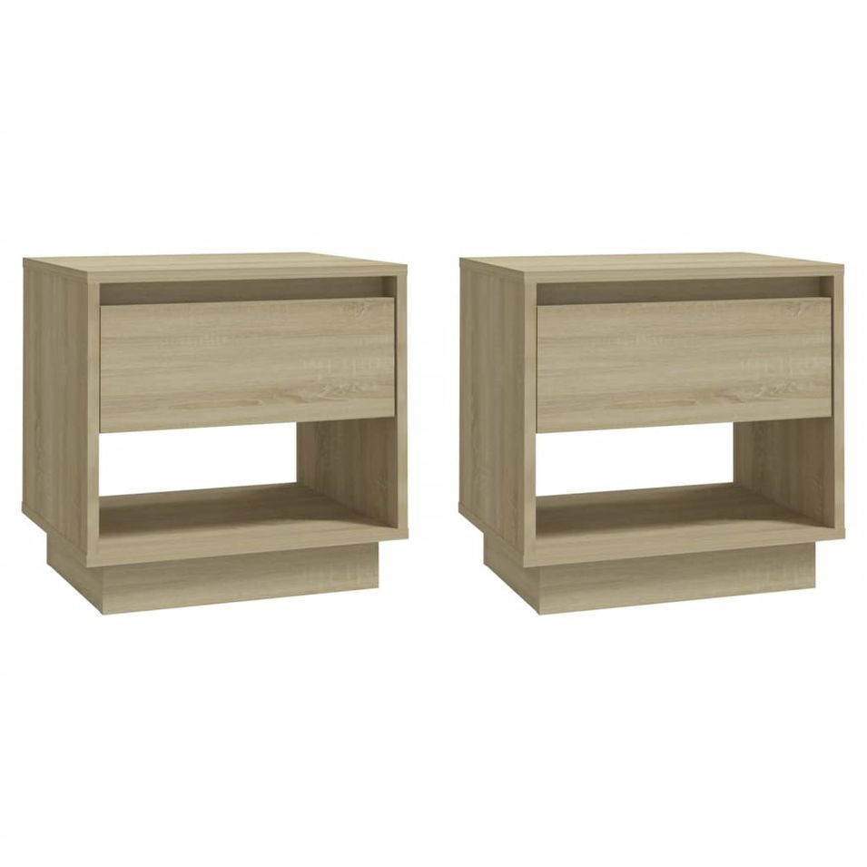 Tables de chevet 2 pcs Chêne sonoma 45x34x44 cm - Photo n°1