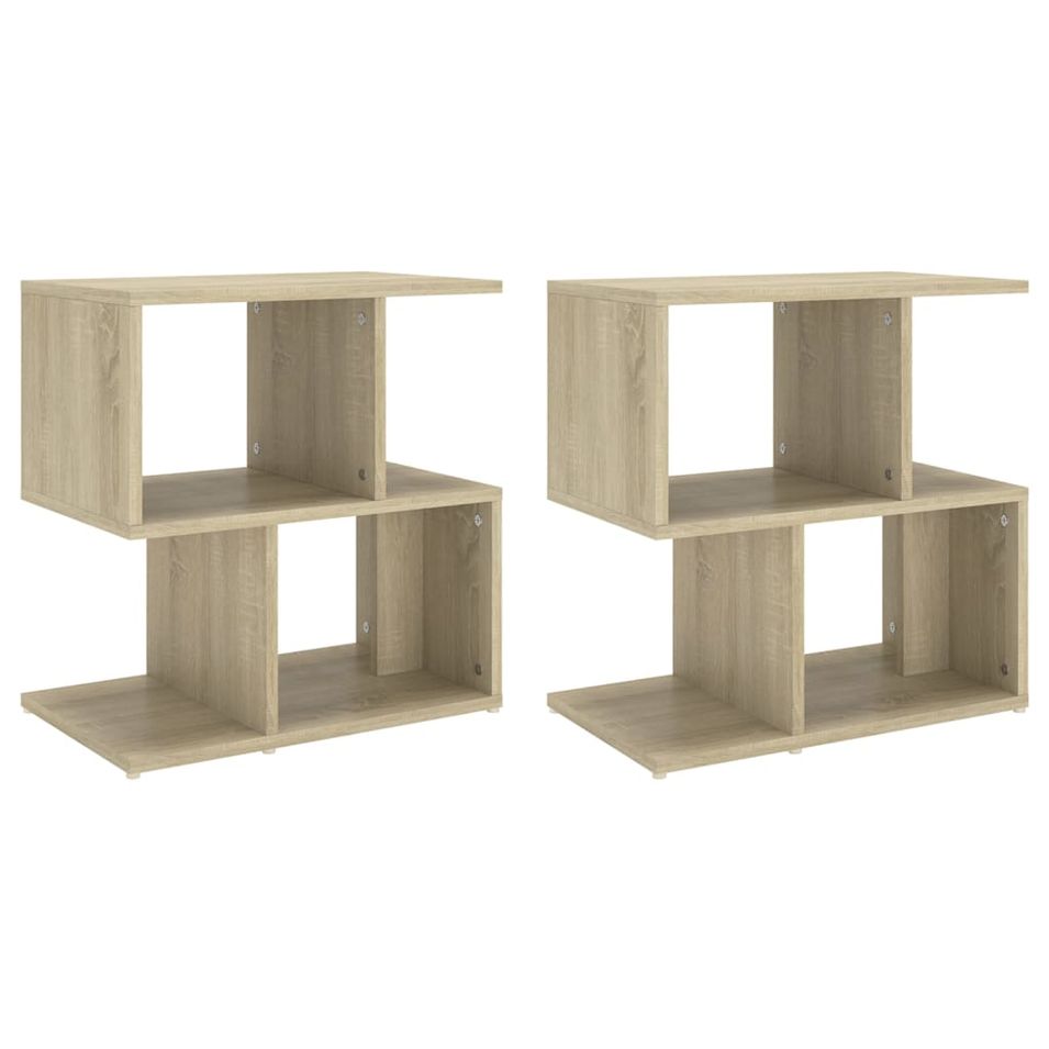 Tables de chevet 2 pcs Chêne sonoma 50x30x51,5 cm - Photo n°1