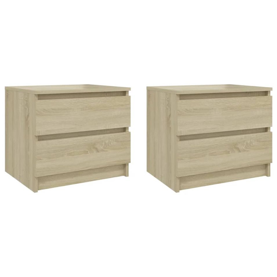 Tables de chevet 2 pcs Chêne sonoma 50x39x43,5 cm - Photo n°1