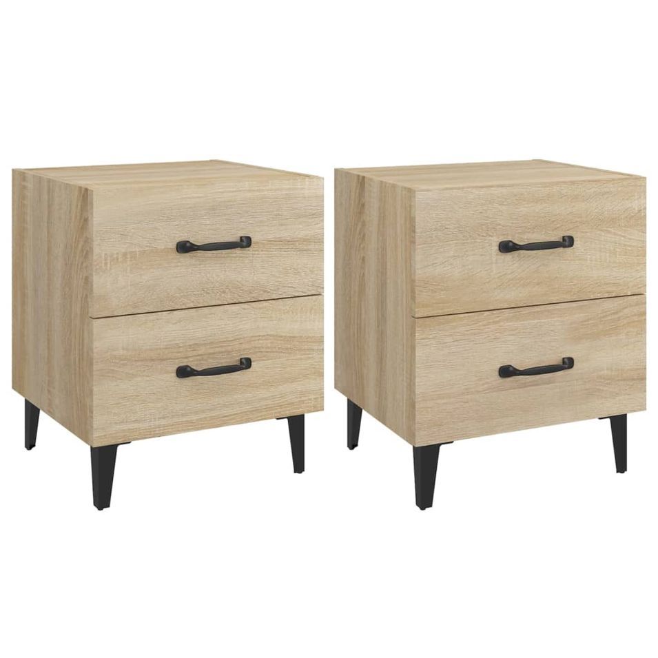 Tables de chevet 2 pcs Chêne sonoma Kareza - Lot de 2 - Photo n°1