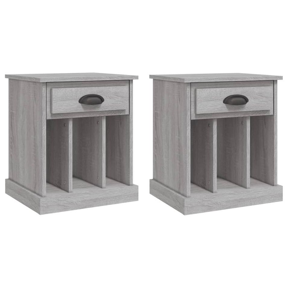 Tables de chevet 2 pcs sonoma gris 43x36x50 cm - Photo n°1