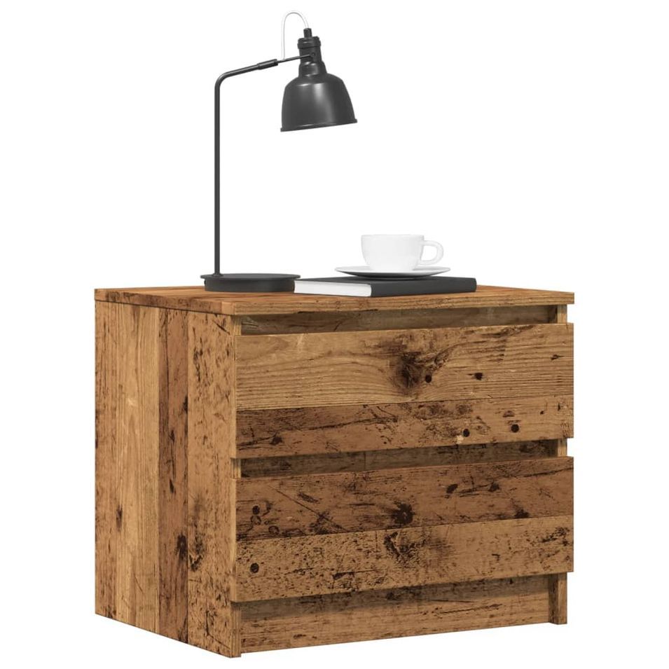 Tables de chevet 2 pcs vieux bois 50x40x43.5 cm bois ingénierie - Photo n°1