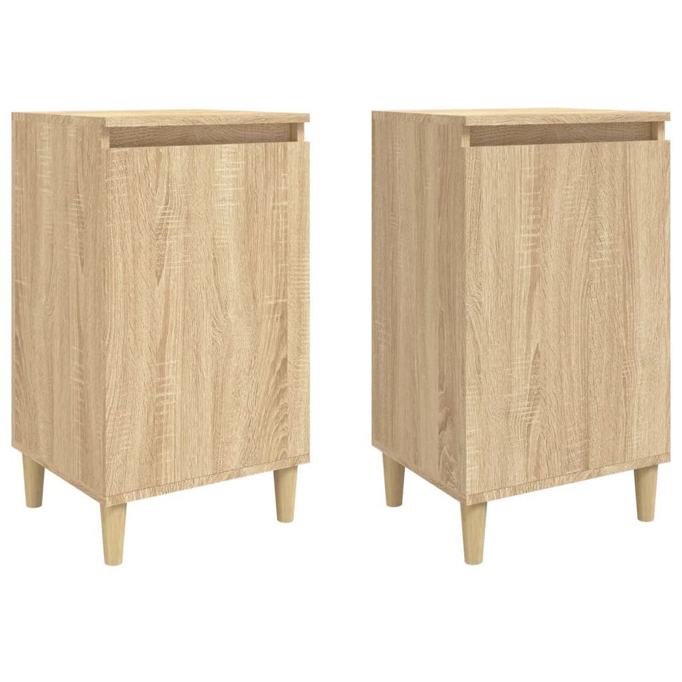 Tables de chevet 2pcs chêne sonoma 40x35x70cm bois d'ingénierie - Photo n°1