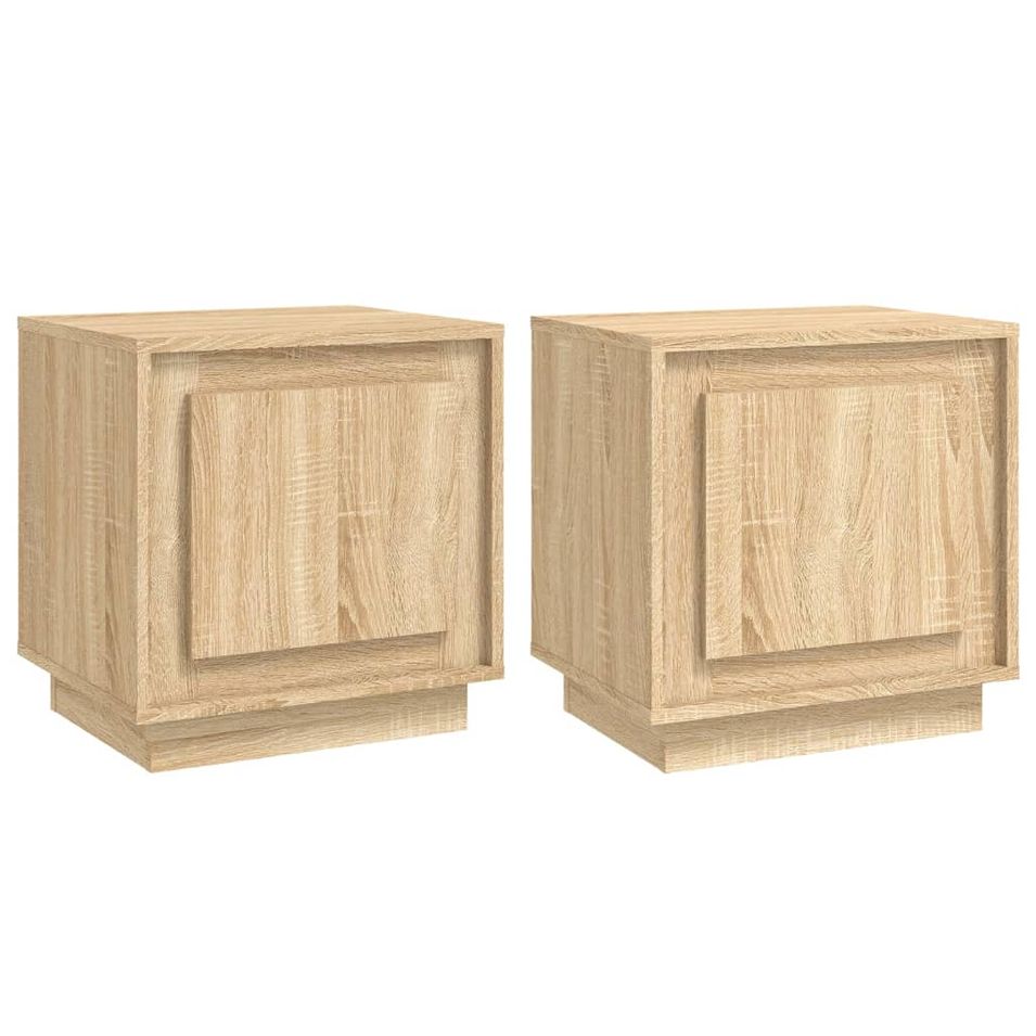 Tables de chevet 2pcs chêne sonoma 44x35x45cm bois d'ingénierie - Photo n°1