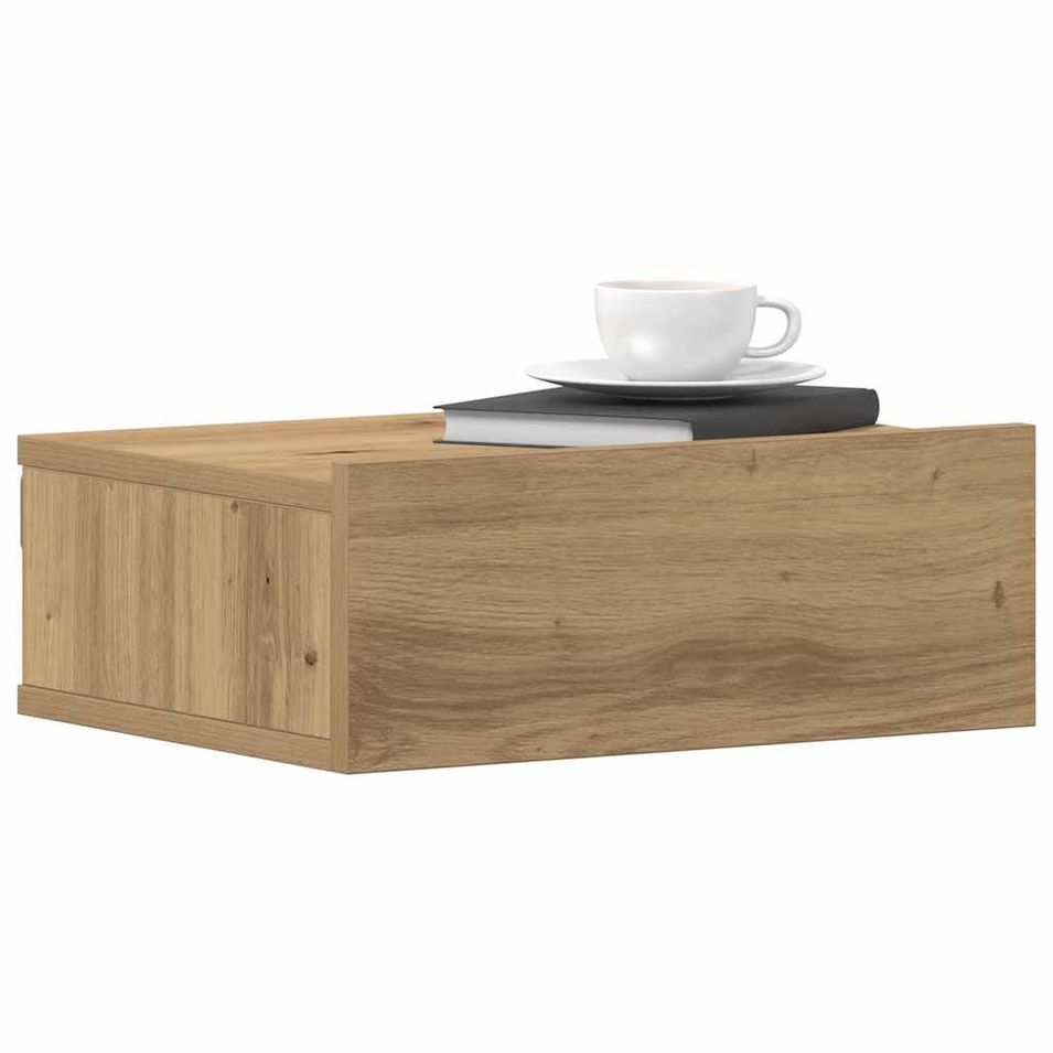 Tables de chevet flottantes 2 pcs chêne artisanal 40x32x15 cm - Photo n°1