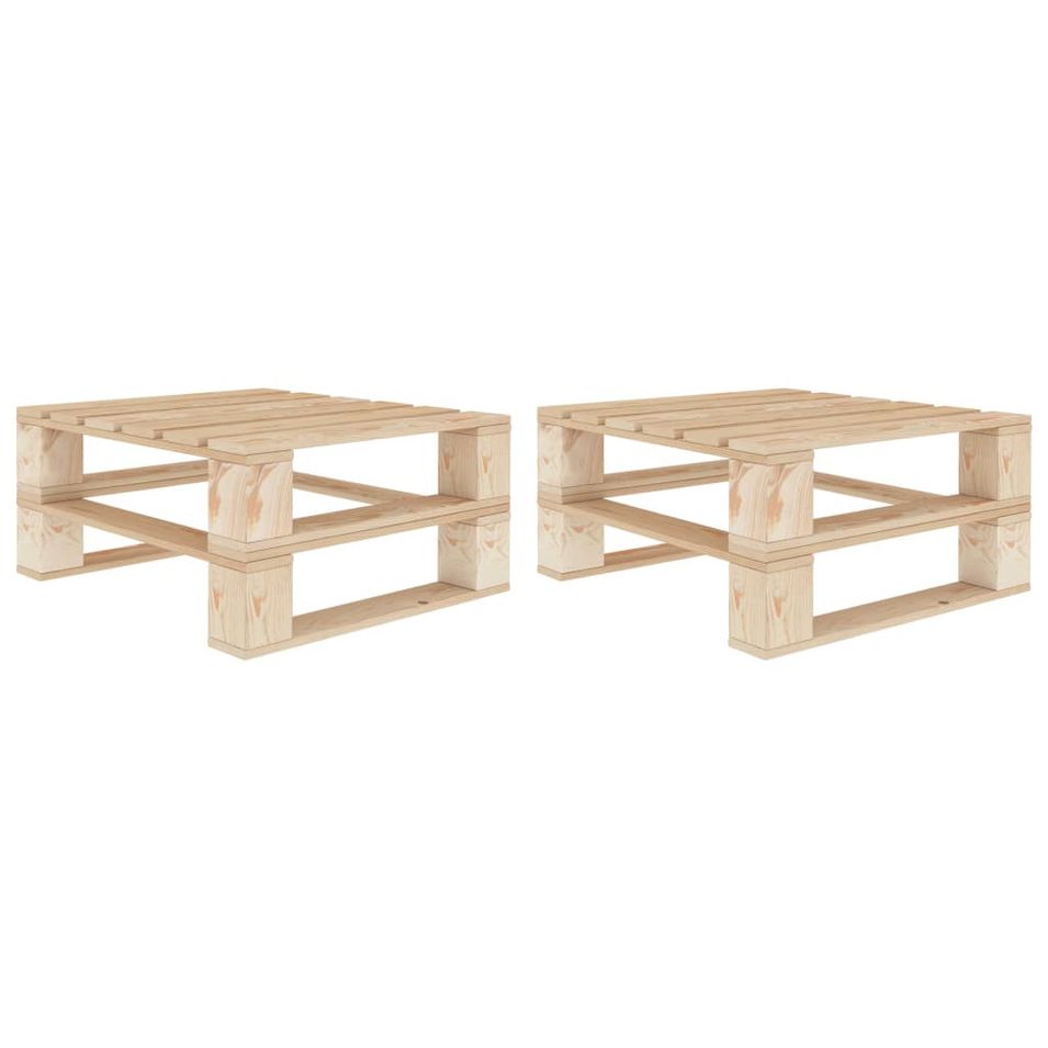 Tables palette de jardin 2 pcs Bois 2 - Photo n°1