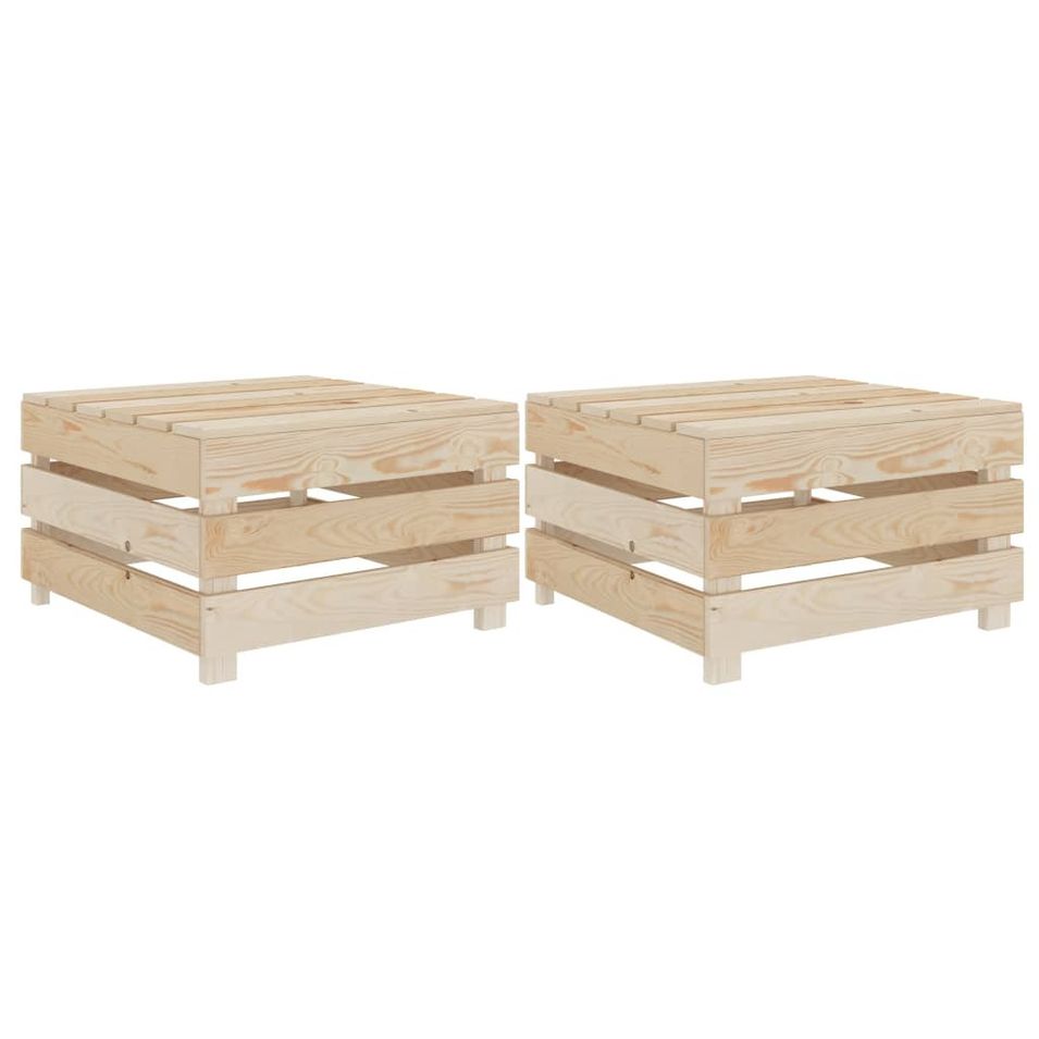 Tables palette de jardin 2 pcs Bois - Photo n°1