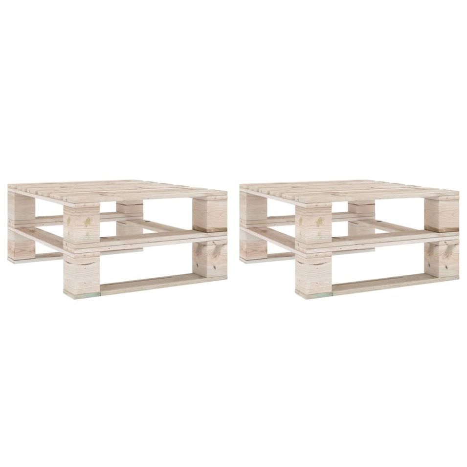 Tables palette de jardin 2 pcs Bois de pin imprégné - Photo n°1