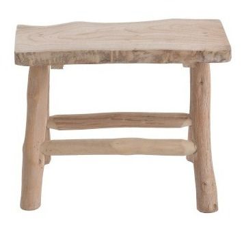 Tabouret bas bois massif clair Azon L 42.5 cm - Photo n°1