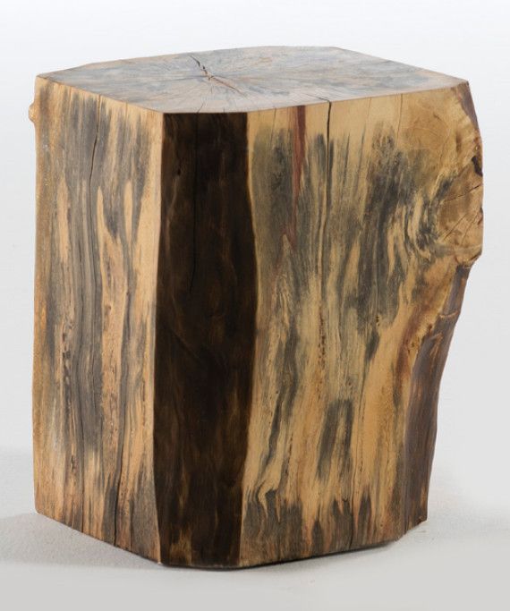 Tabouret bas carrée bois naturel Haz - Photo n°1