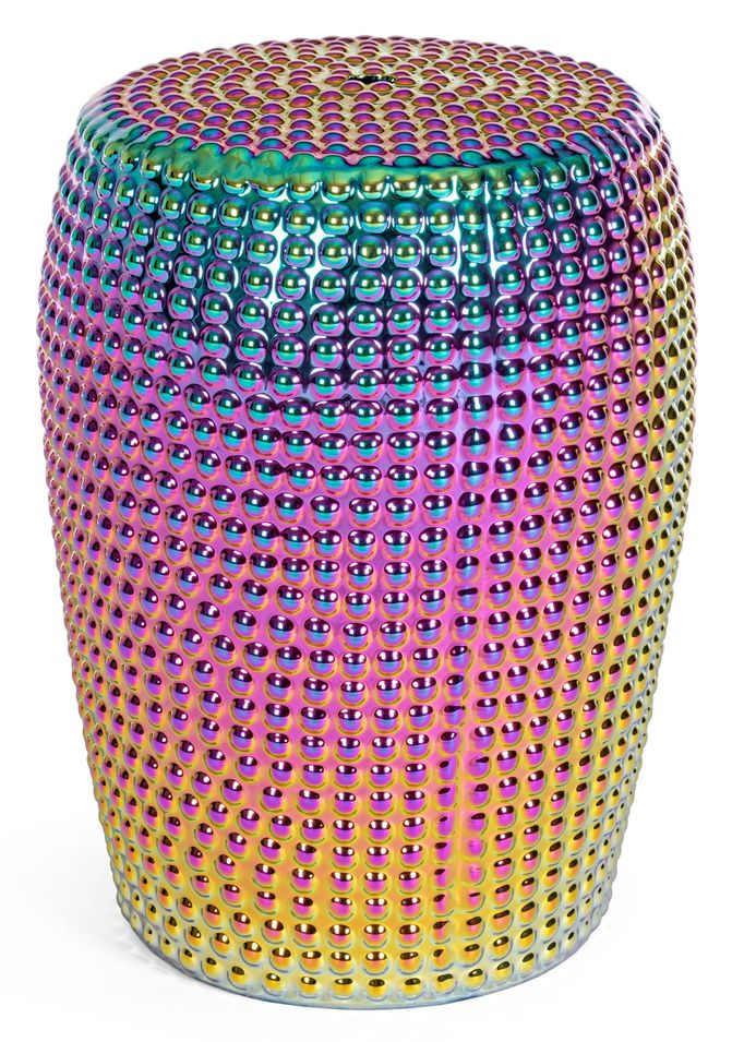 Tabouret céramique multicolore Saphy - Lot de 2 - Photo n°1