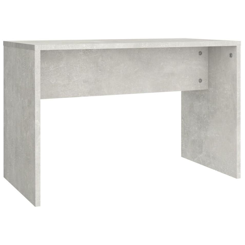 Tabouret de toilette Gris béton 70x35x45 cm Bois d'ingénierie - Photo n°1