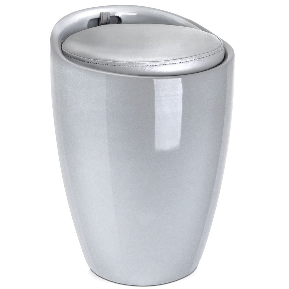 Tabouret design Argent Mat Patz - Photo n°1