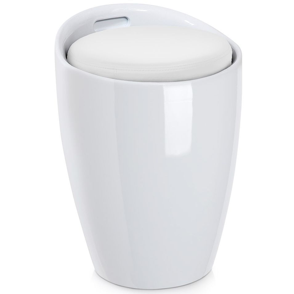 Tabouret design Blanc Mat Patz - Photo n°1