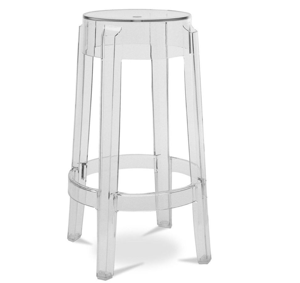 Tabouret design en polycarbonate transparent LOUIVA - Assise 47, 65 ou 75 cm - Photo n°1