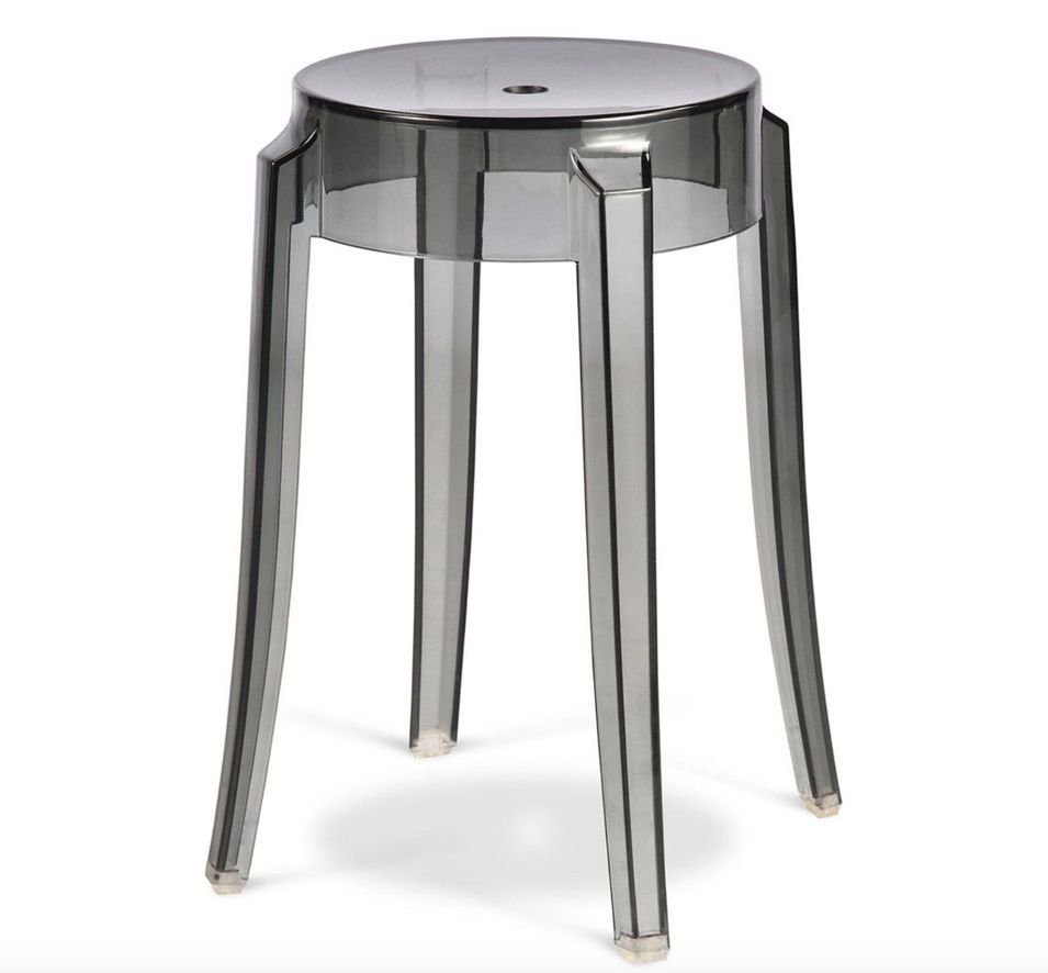 Tabouret design en polycarbonate transparent LOUIVA - Assise 47, 65 ou 75 cm - Photo n°1