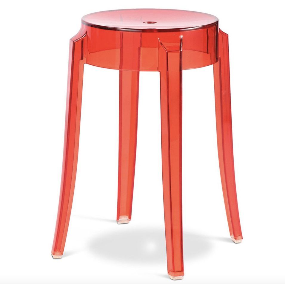 Tabouret design en polycarbonate transparent LOUIVA - Assise 47, 65 ou 75 cm - Photo n°1