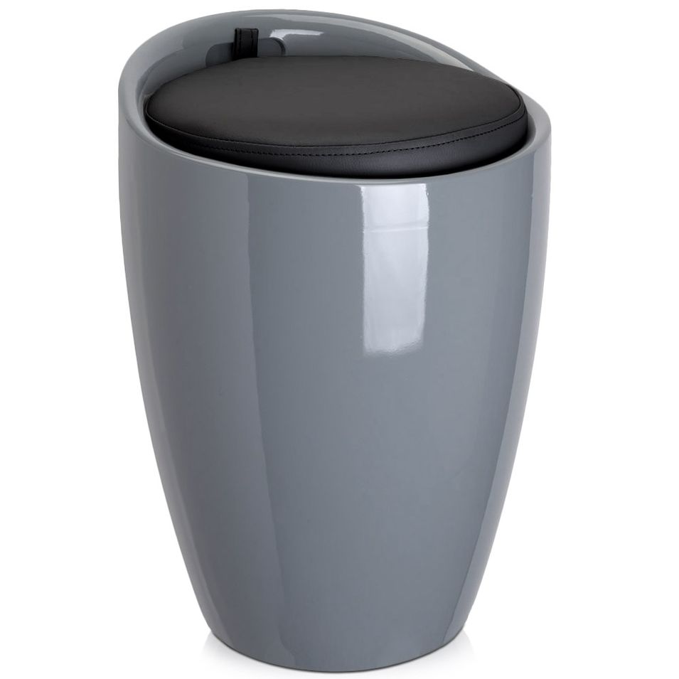 Tabouret design Gris Mat Patz - Photo n°1