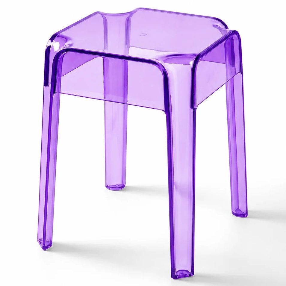 Tabouret design KALERIA en polycarbonate transparent – Empilable pour intérieur et extérieur - Photo n°1