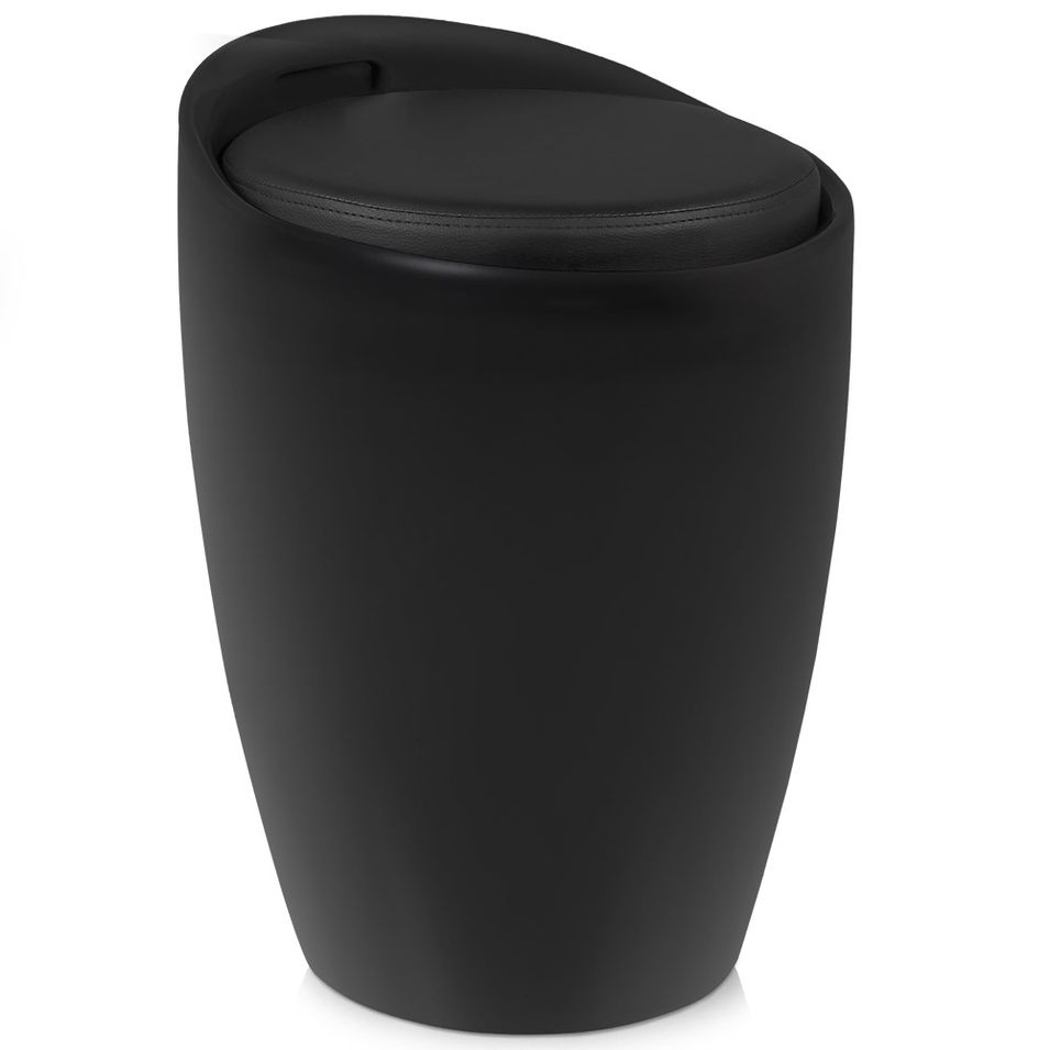 Tabouret design Noir Mat Patz - Photo n°1