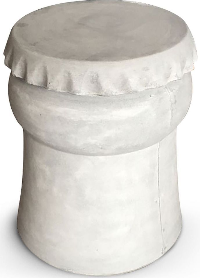 Tabouret effet béton gris beige Capsule - Photo n°1