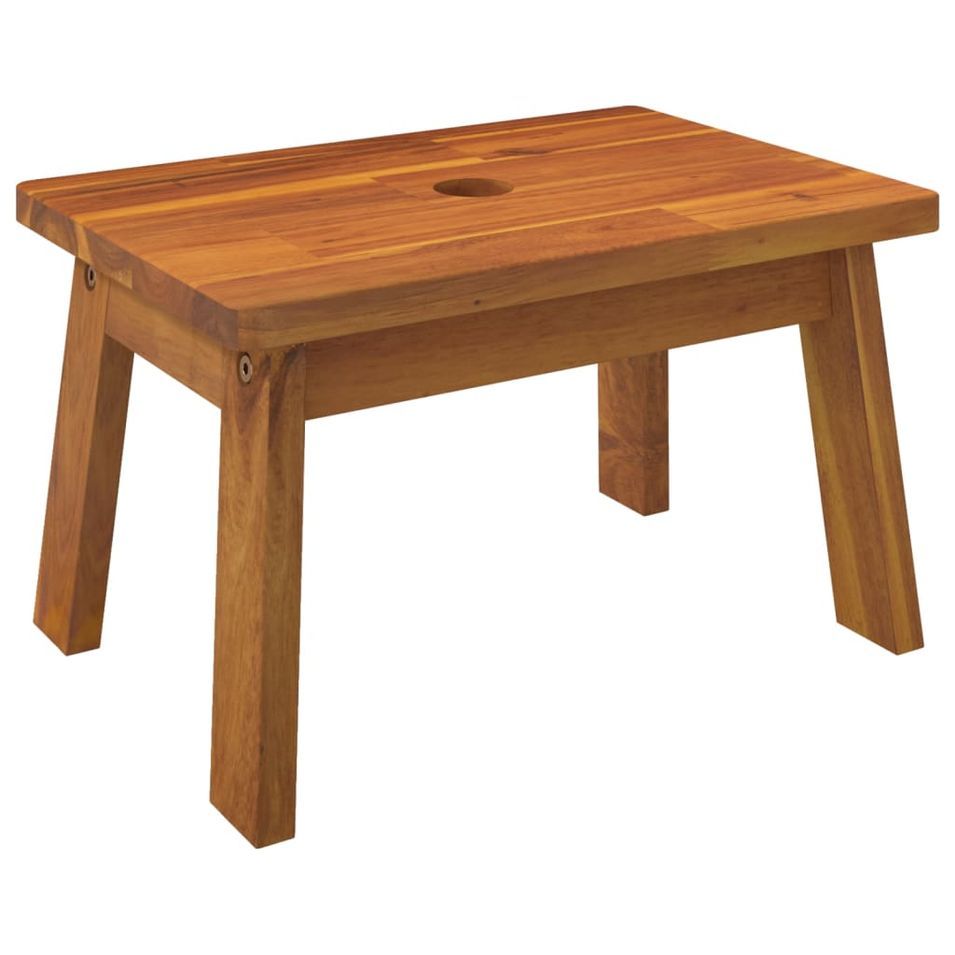 Tabouret-escabeau 38x26x22 cm Bois d'acacia solide - Photo n°1